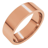 10K Rose Gold 6 mm Lightweight Comfort-Fit Flat Band Size [cv