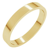 10K Yellow Gold 3 mm Flat Band Size 6.5