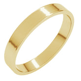 10K Yellow Gold 3 mm Ultra-Lightweight Flat Band Size 5