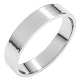 10K White Gold 4 mm Ultra-Lightweight Flat Band Size 9