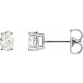 14K White Gold 1/5 CTW Lab-Grown Diamond Earrings