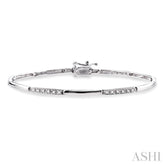 1/4 Ctw Round Cut Diamond Bracelet in 10K White Gold