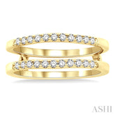 1/3 Ctw Round Cut Diamond Insert Ring in 14K Yellow Gold