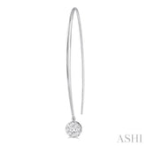 1/2 Ctw Round Dangler Lovebright Diamond Earring in 14K White Gold