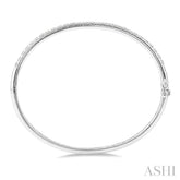 2 Ctw Round Cut Diamond Bangle in 14K White Gold