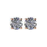 14K Rose 1 1/2 CTW Natural Diamond Earrings
