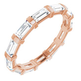 14K Rose 1 CTW Natural Diamond Eternity Band Size 5