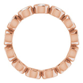14K Rose 1 1/3 CTW Natural Diamond Eternity Band Size 6