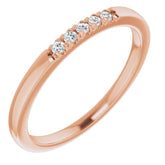 14K Rose .07 CTW Natural Diamond French-Set Anniversary Band