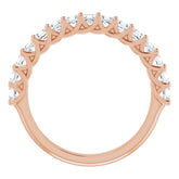 14K Rose 1 1/8 CTW Natural Diamond Anniversary Band