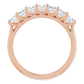 14K Rose 1 1/8 CTW Natural Diamond Anniversary Band