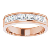 14K Rose 1 3/8 CTW Natural Diamond Band