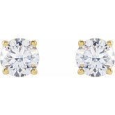 14K Yellow 1 1/4 CTW Lab-Grown Diamond Earrings