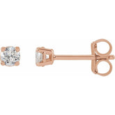 14K Rose 1/5 CTW Lab-Grown Diamond Earrings