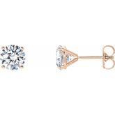 14K Rose Gold 1/2 CTW Lab-Grown Diamond 4-Prong Stud Earrings