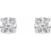 14K White 1/6 CTW Lab-Grown Diamond Earrings