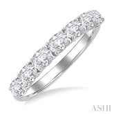 1 Ctw East-West Oval Cut Diamond Fashion Band in 14K White Gold
