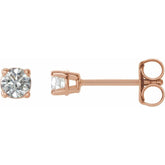 14K Rose Gold 1/3 CTW Natural Diamond Earrings