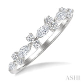 1/2 Ctw Scatter Marquise and Round Cut Diamond Fashion Band in 14K White Gold