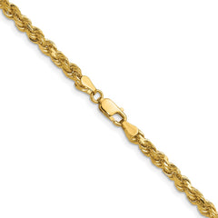14K 20 inch 4mm Diamond-cut Rope with Lobster Clasp Chain