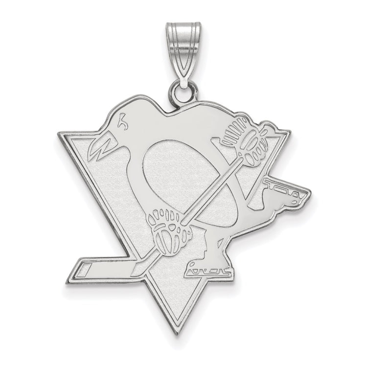 10k White Gold Pittsburgh Penguins Extra Large Pendant