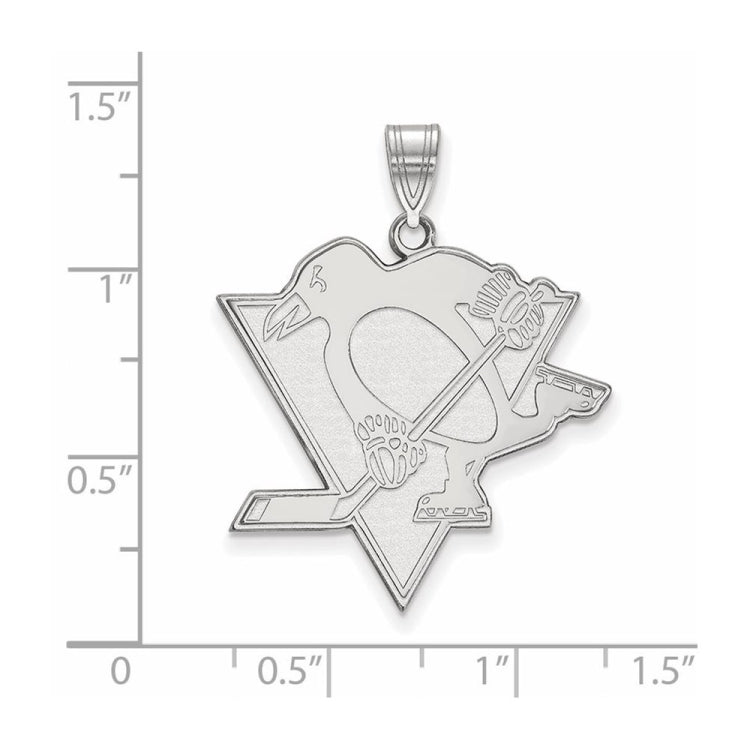 10k White Gold Pittsburgh Penguins Extra Large Pendant