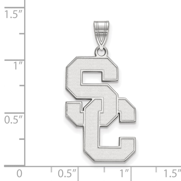 10k White Gold University of Southern California S-C Extra Large Pendant