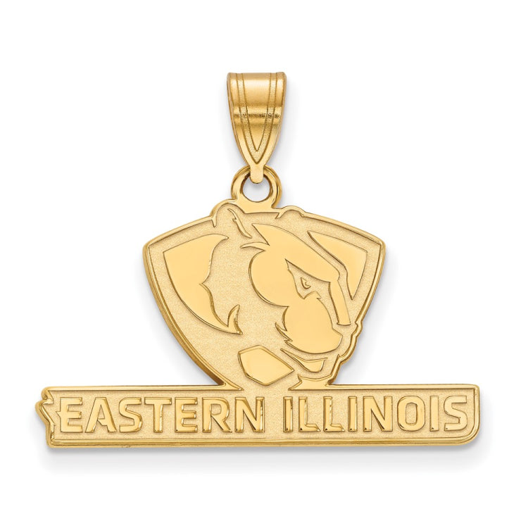 10k Gold LogoArt Eastern Illinois University Medium Pendant