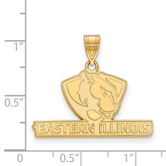 10k Gold LogoArt Eastern Illinois University Medium Pendant