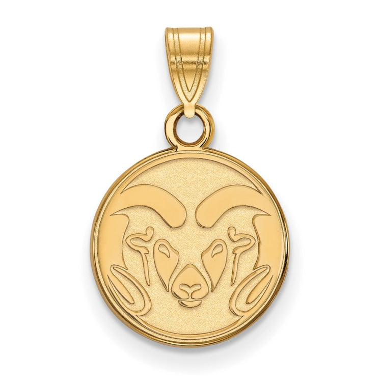 10k Gold LogoArt Colorado State University Ram Small Pendant