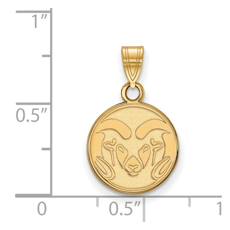 10k Gold LogoArt Colorado State University Ram Small Pendant