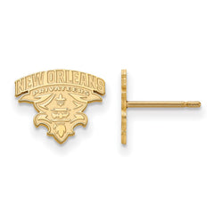 14k Gold LogoArt University of New Orleans U-N-O Small Post Earrings