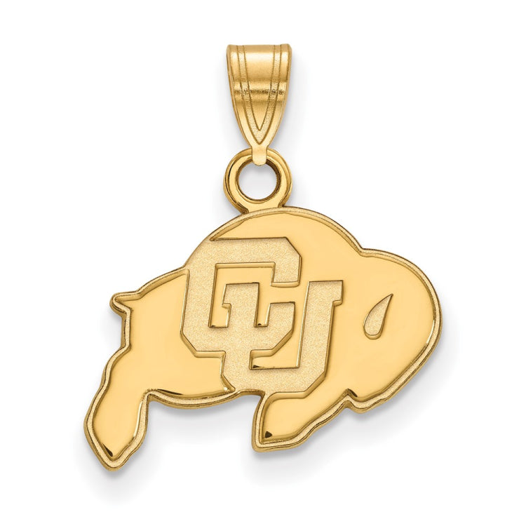 10k Gold LogoArt University of Colorado Buffalo Small Pendant