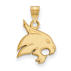 14k Gold LogoArt Texas State University Bobcat Medium Pendant
