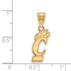 14k Gold LogoArt University of Cincinnati Medium Pendant