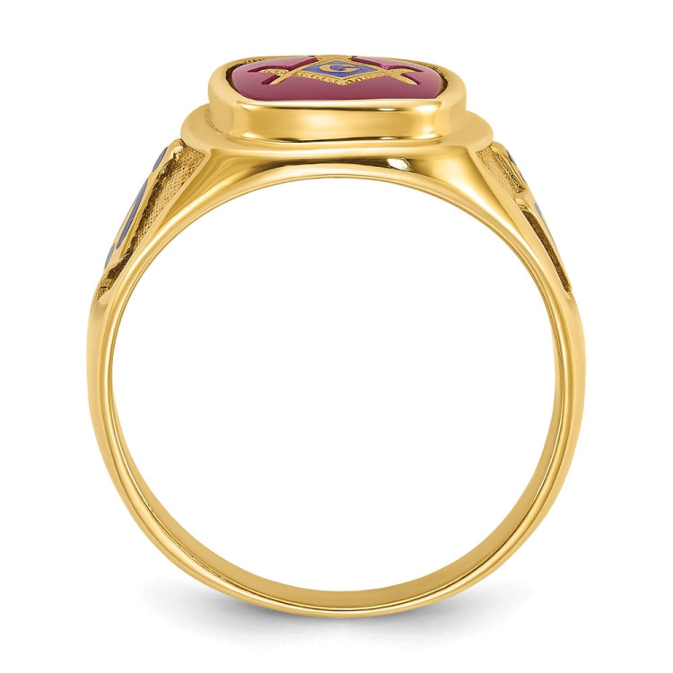 GTS CR RUBY MASONIC RING Mounting
