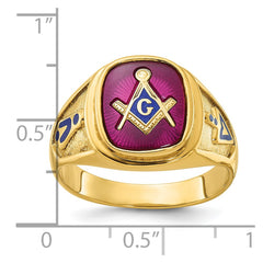 GTS CR RUBY MASONIC RING Mounting