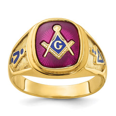GTS CR RUBY MASONIC RING Mounting