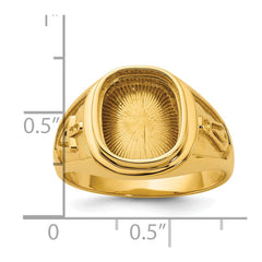 GTS CR RUBY MASONIC RING Mounting