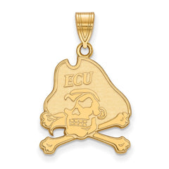 14k Gold LogoArt East Carolina University Pirate Large Pendant