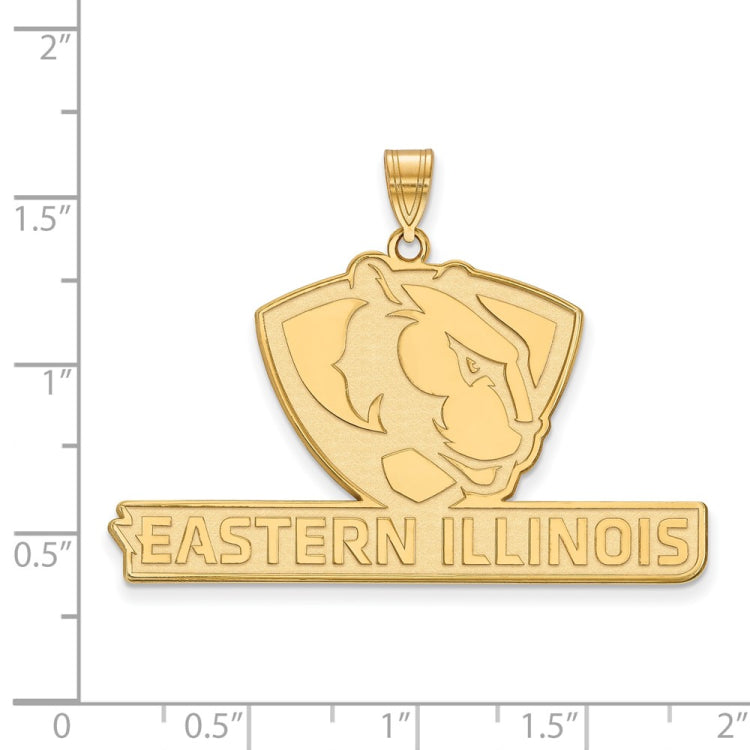 14k Gold LogoArt Eastern Illinois University Extra Large Pendant
