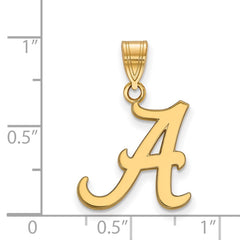 10k Gold LogoArt University of Alabama Letter A Medium Pendant