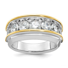 Men's Two-tone 3ct tw Diamond Wedding Band (comfort-fit) Mounting