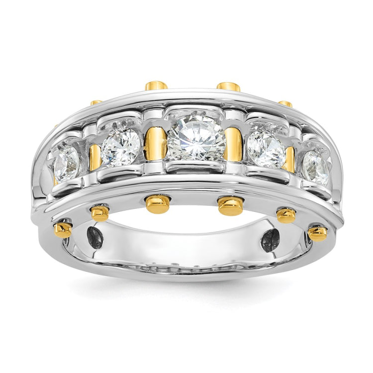 Men's Two-tone Wedding Band Mounting