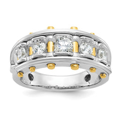 Men's Two-tone Wedding Band Mounting