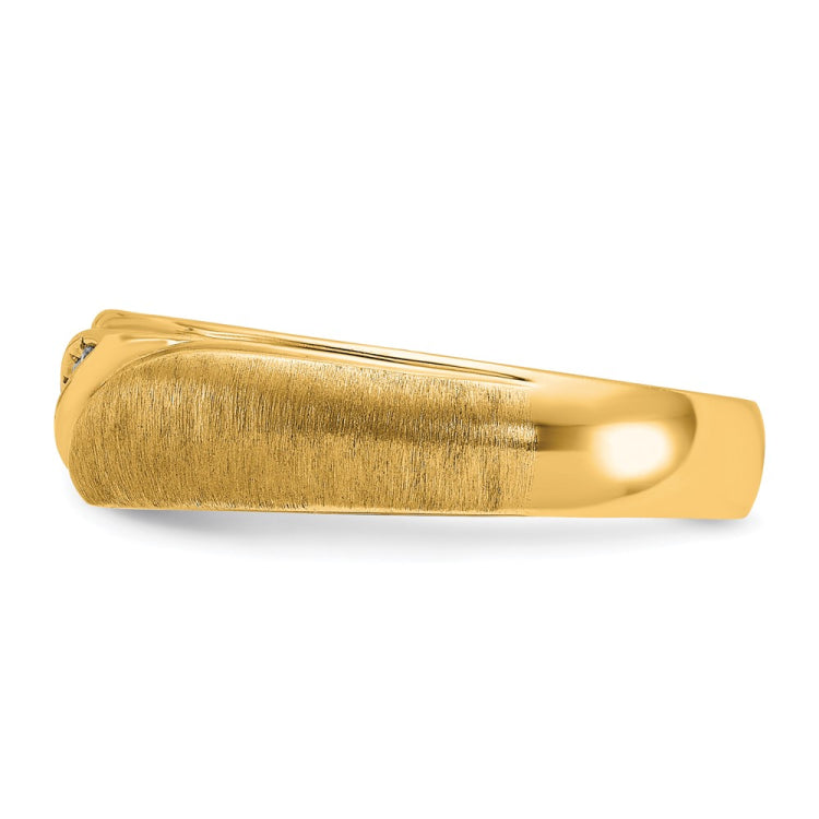 IBGoodman 14k Diamond Band with Closed Back & White Rhodium