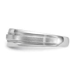 Men's White Gold .06ct tw Diamond Wedding Band