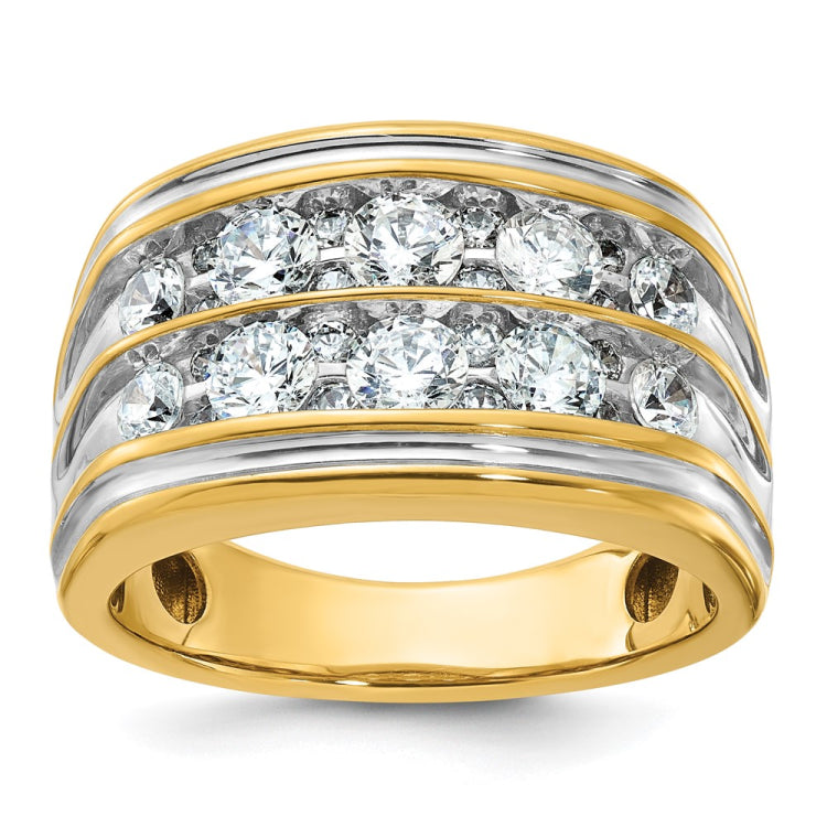 14ky with Rhodium Accent Fancy Ring *RAW CASTING*