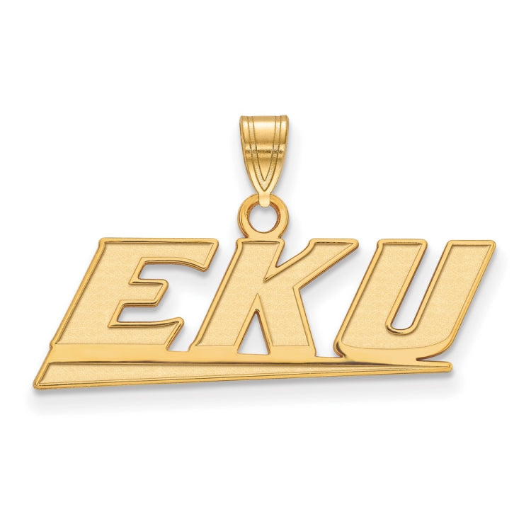 14k Gold LogoArt Eastern Kentucky University E-K-U Small Pendant