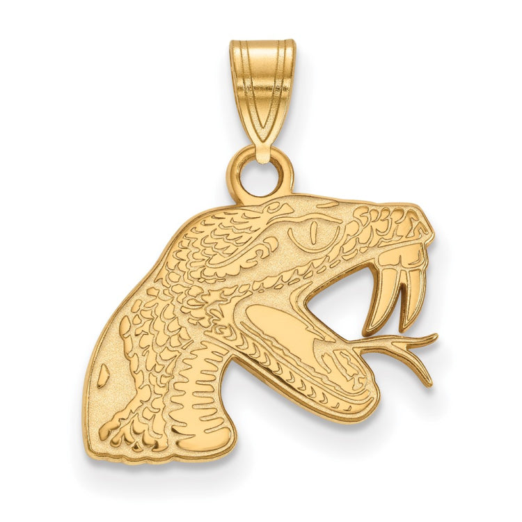 14k Gold LogoArt Florida A and M University Rattler Small Pendant